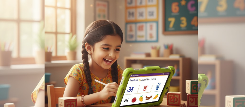 Hindi Worksheet for Class-1 Students – TestGenie AI